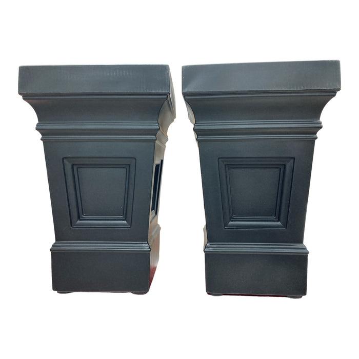 Step 2 Kingsley Park Atherton Indoor Outdoor Self Watering Planter 2 Pack, Black