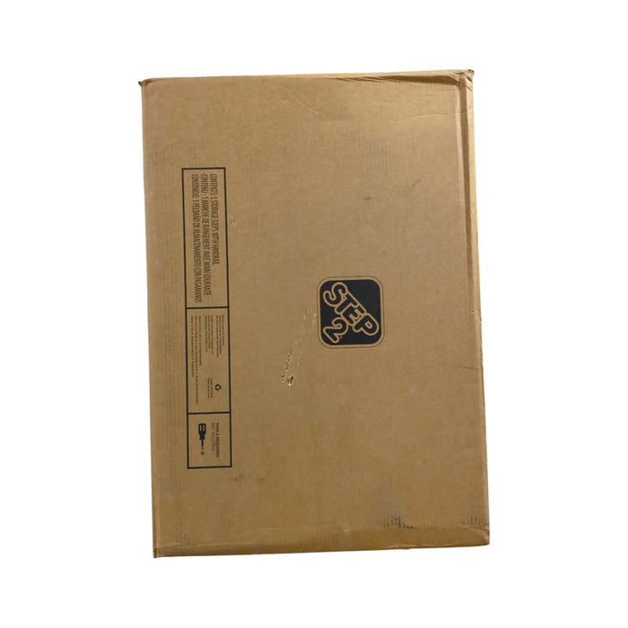 Step2 Hot Tub Storage Steps with Handrails, Dark Cedar