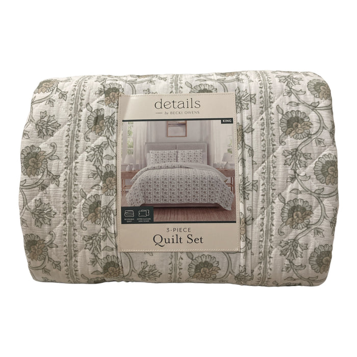 details by Becki Owens 3-Piece Printed Gauze Quilt Set