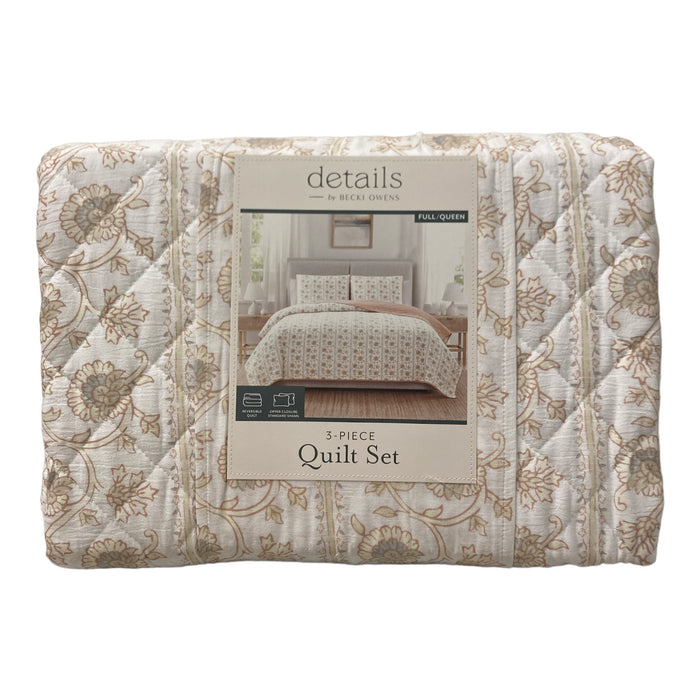 details by Becki Owens 3-Piece Printed Gauze Quilt Set