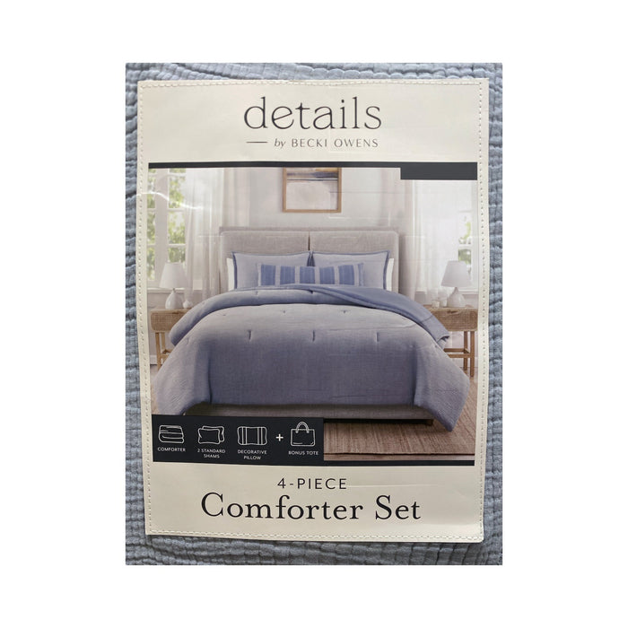 details by Becki Owens Cherie Stripe 4-Piece Matelasse Comforter Set