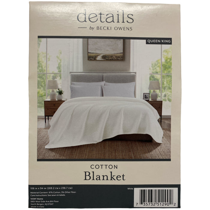 details by Becki Owens Lightweight Oversized Cotton Blanket, 106" x 94"