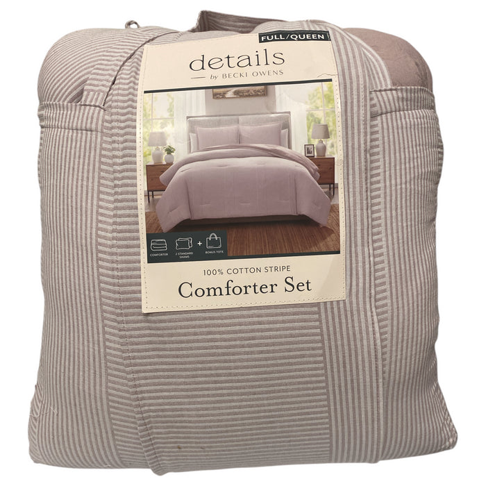 details by Becki Owens 3-Piece Ryan Cotton Comforter Set, Full/Queen