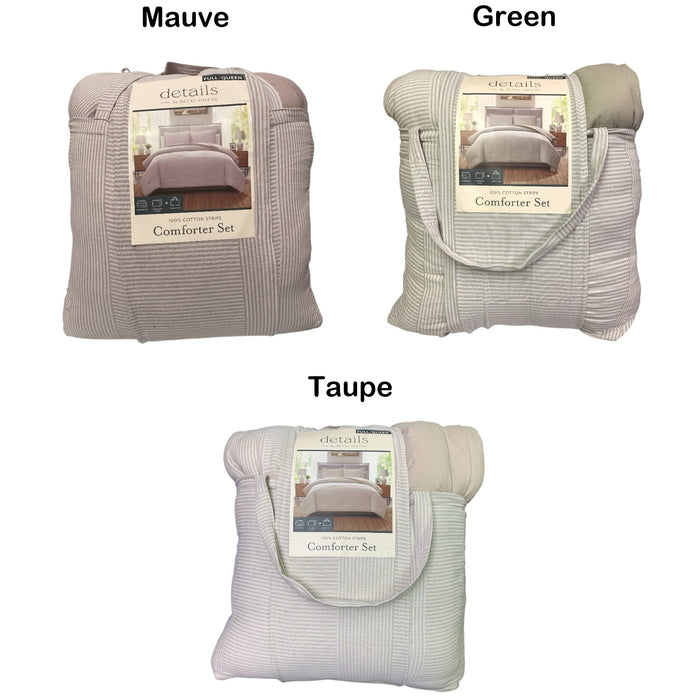 details by Becki Owens 3-Piece Ryan Cotton Comforter Set, Full/Queen