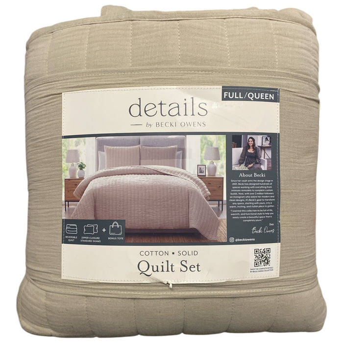 details by Becki Owens Cotton Gauze Quilt Set, 3 Piece, Full/Queen
