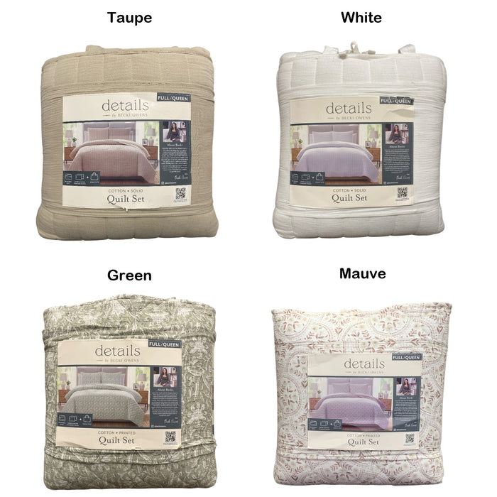 details by Becki Owens Cotton Gauze Quilt Set, 3 Piece, Full/Queen