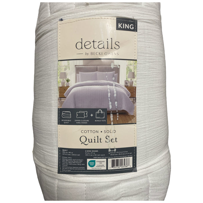 details by Becki Owens Cotton Gauze Quilt Set, 3 Piece, King