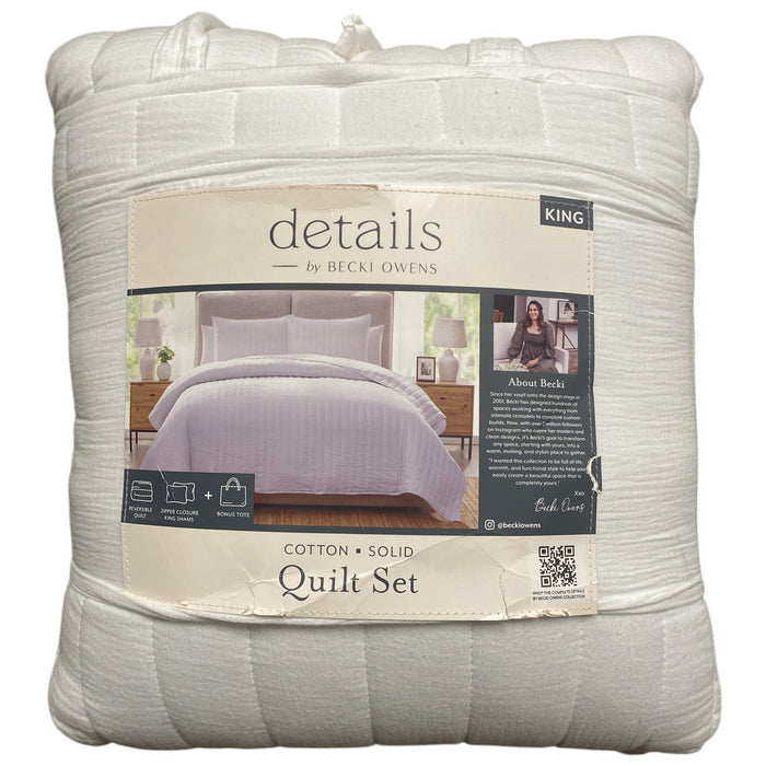 details by Becki Owens Cotton Gauze Quilt Set, 3 Piece, King