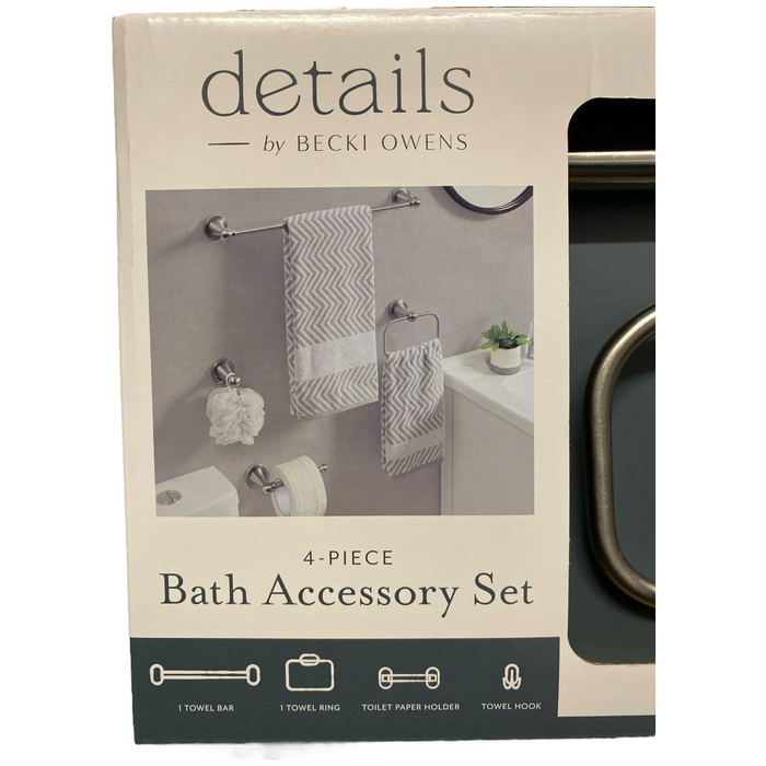 details by Becki Owens Nadine 4-Piece Bath Rod Set