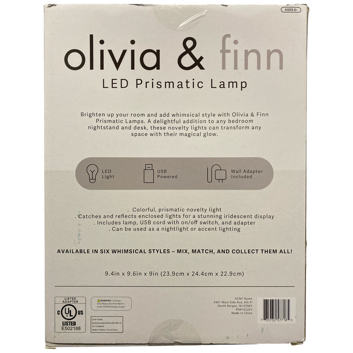 Olivia & Finn Kid's LED Prismatic Iridescent Glow Lamp