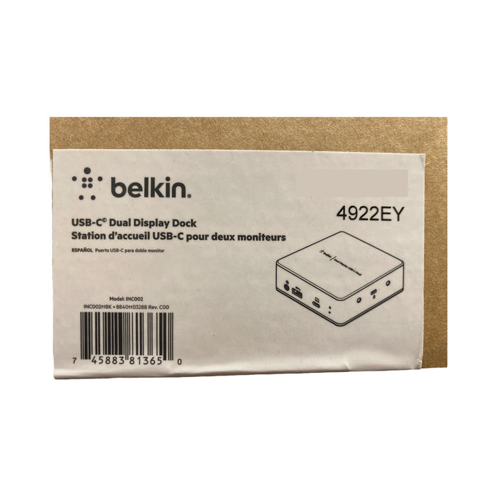 Belkin Connect Docking Station, Dual 1080p HDMI Monitor Display, INC002TTBK