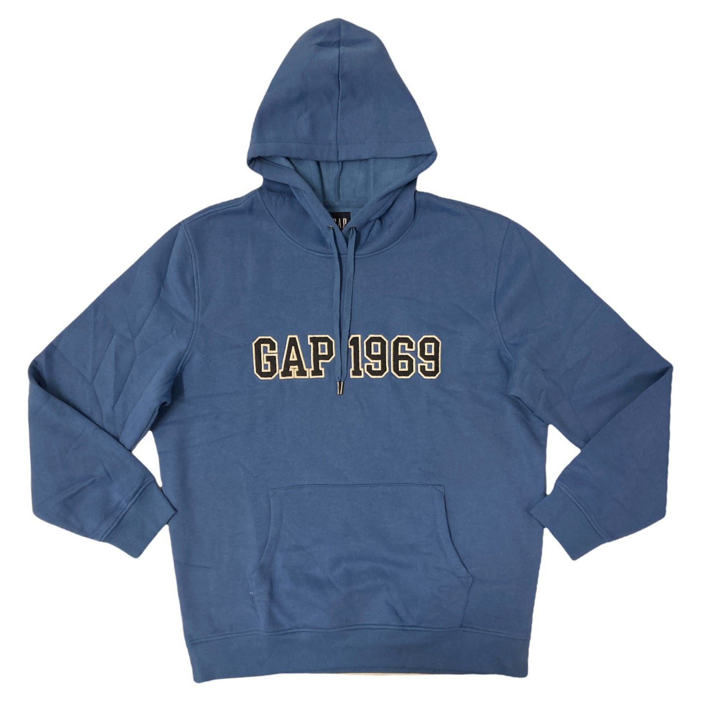 Gap Men's Applique Fleece 1969 Logo Pullover Hoodie W/ Kangaroo Pocket