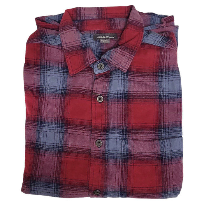 Eddie Bauer Men's Bristol Plaid Button Up Flannel Shirt