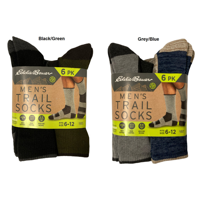 Eddie Bauer Men's Antimicrobial Moisture Wicking Trail Socks