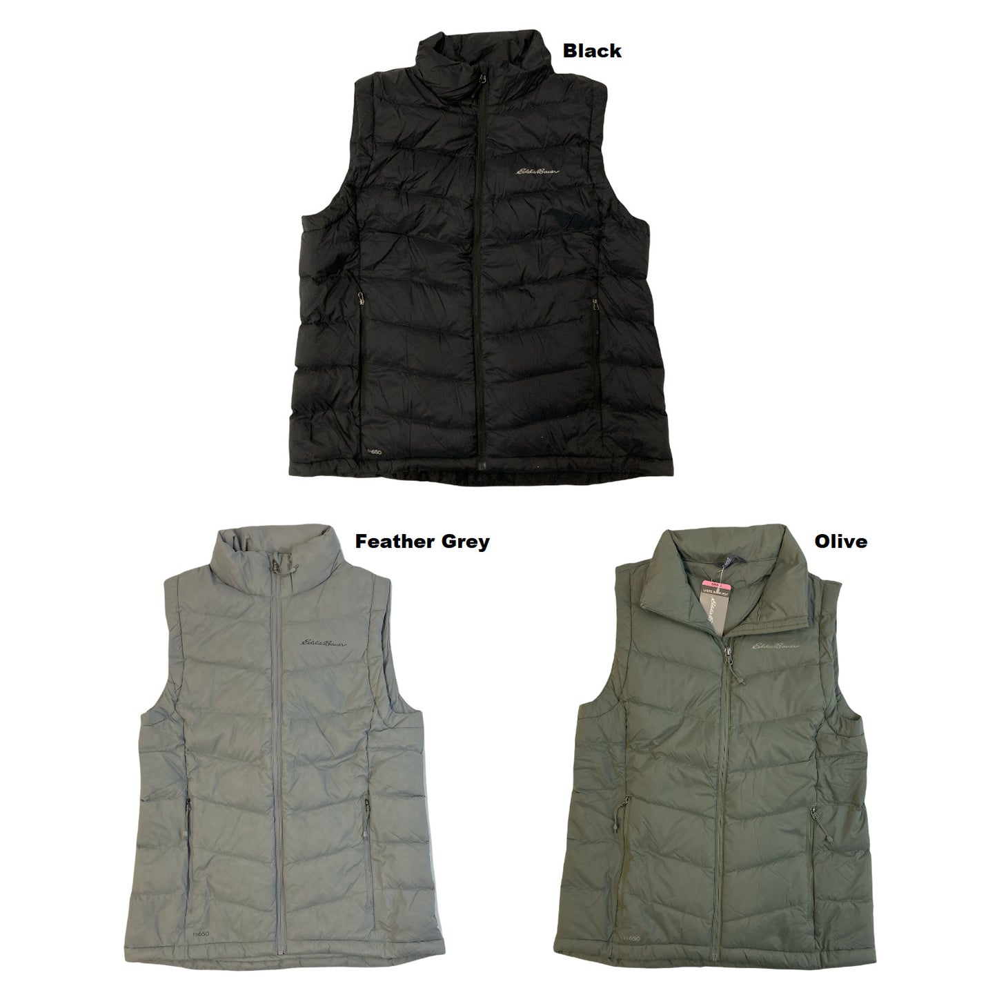 Eddie Bauer Women's Packable Zip Up Quilted Down Vest With Pockets