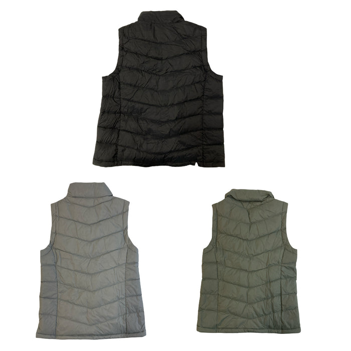 Eddie Bauer Women's Packable Zip Up Quilted Down Vest With Pockets