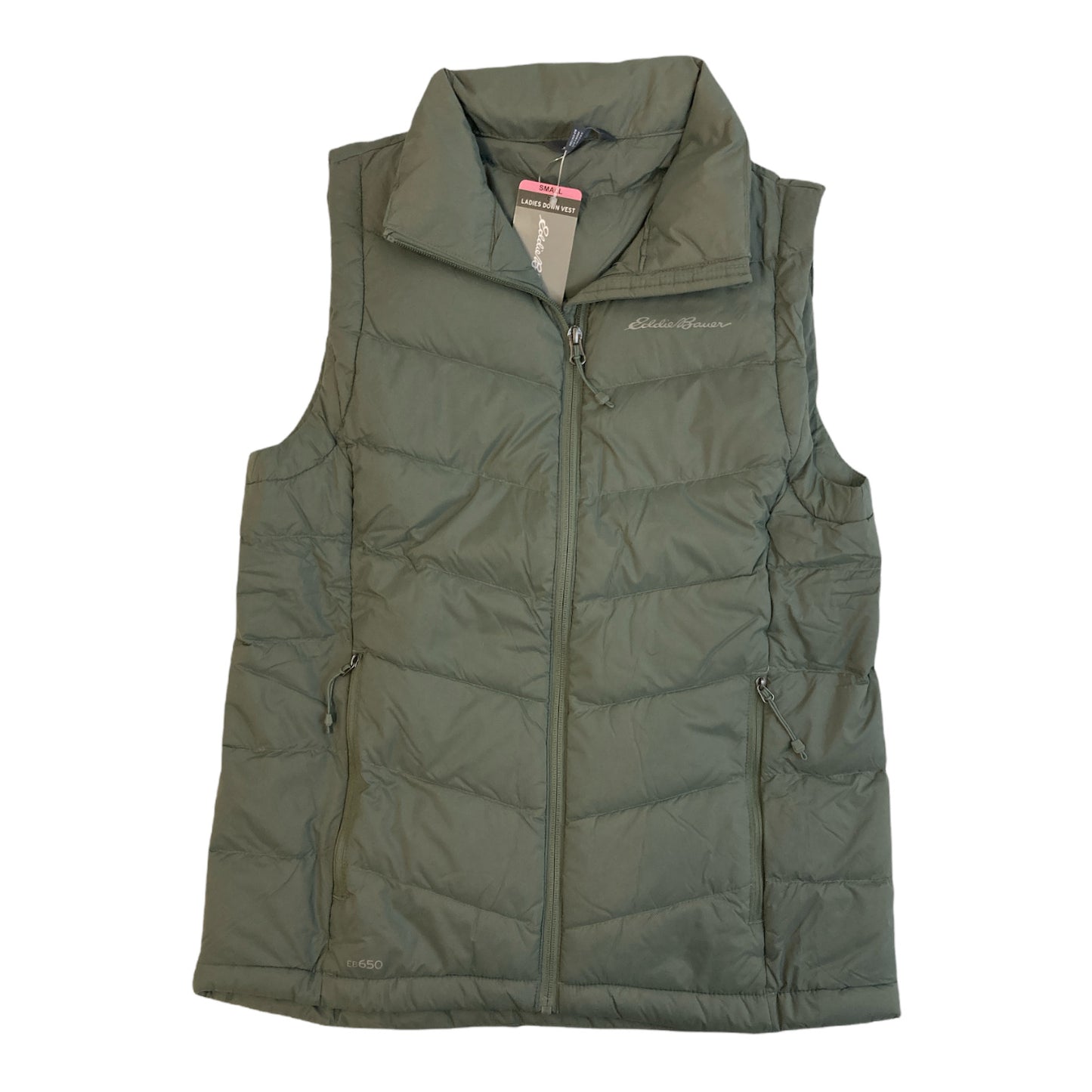 Eddie Bauer Women's Packable Zip Up Quilted Down Vest With Pockets