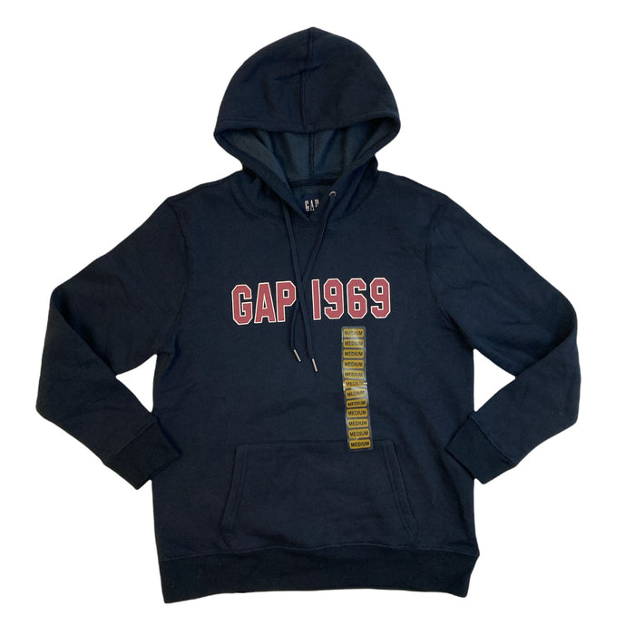 Gap Women's 1969 Logo Lightweight Fleece Pullover Hoodie W/ Kangaroo Pocket