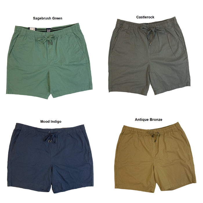 Gap Men's Stretch Twill Pockets Comfy Pull-On Drawstring Shorts