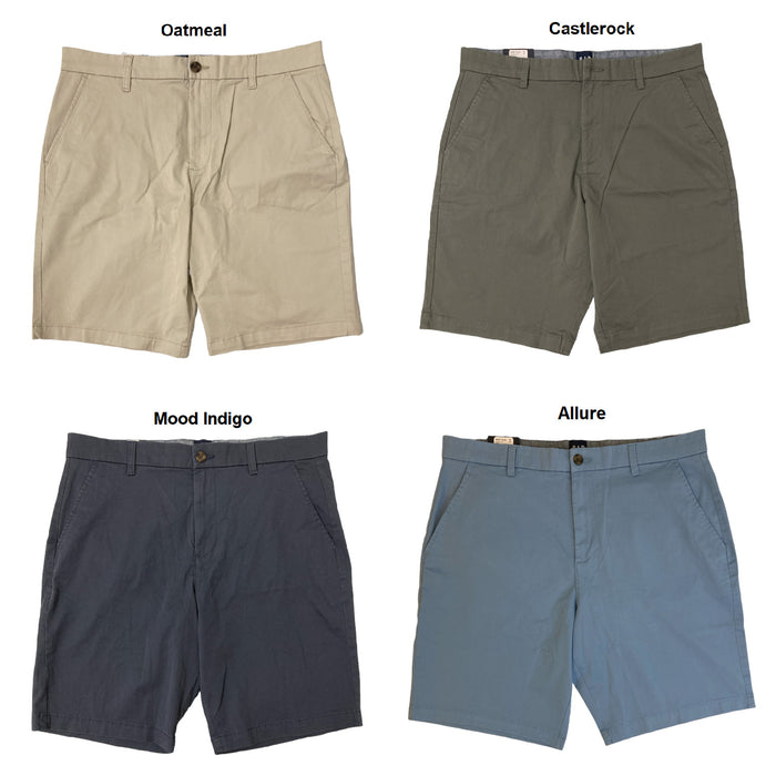 GAP Men's Easy Care Relaxed Fit 2 Back Pockets Vintage Flat Front Shorts