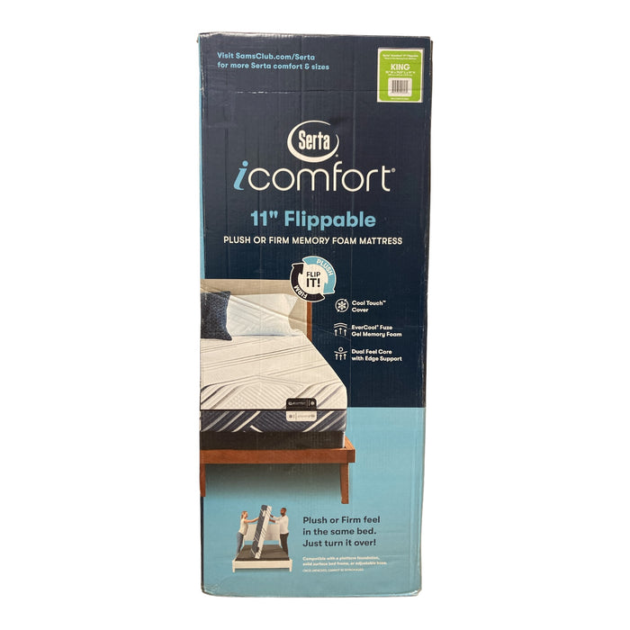 Serta iComfort 11" Flippable Plush or Firm Memory Foam Mattress, King