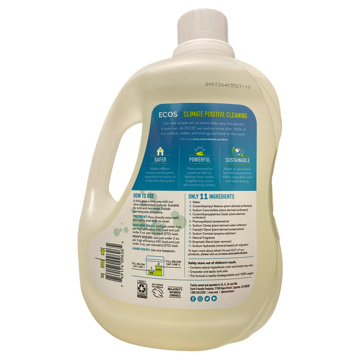 ECOS Hypoallergenic Laundry Detergent + Enzymes, Lavender, 230 loads, 210floz