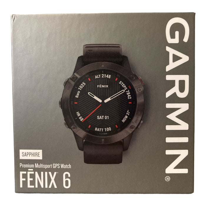 Garmin Fenix 6 Sapphire Multisport GPS Watch, Carbon Gray