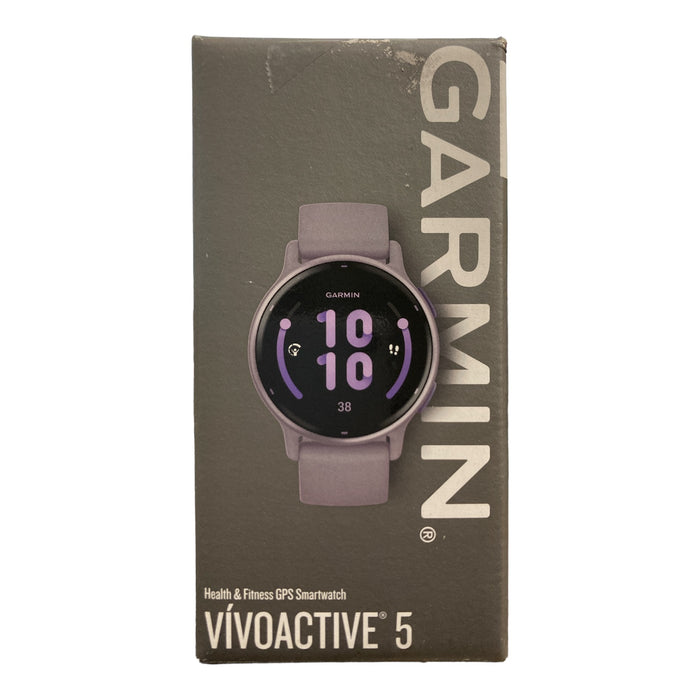 Garmin Vivoactive 5, Metallic Orchid Aluminum Bezel and Silicone Band