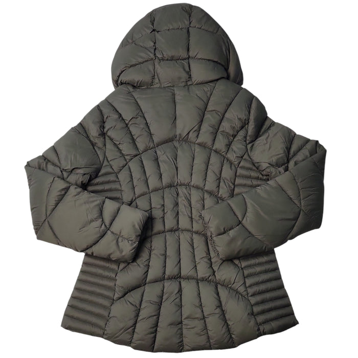 DKNY Women's Full-Zip Warm Hooded Light-Weight Puffer