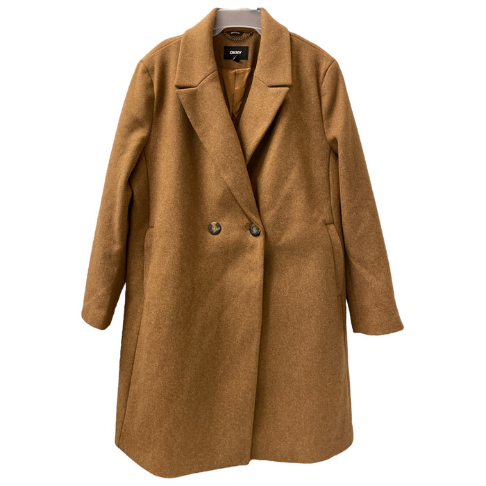 DKNY Women's Faux Wool Notched Lapel Fully Lined Fashion Coat