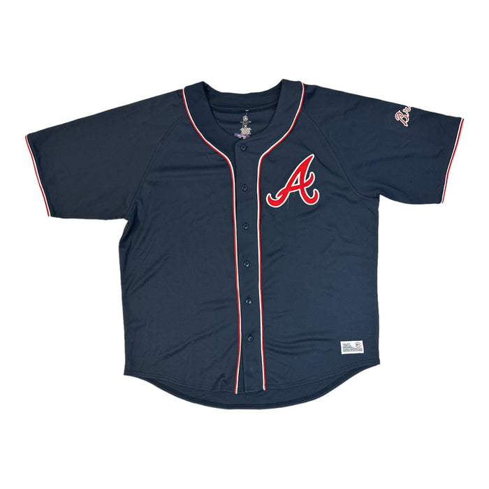 Dynasty MLB Atlanta Braves Short Sleeve Button Down Jersey