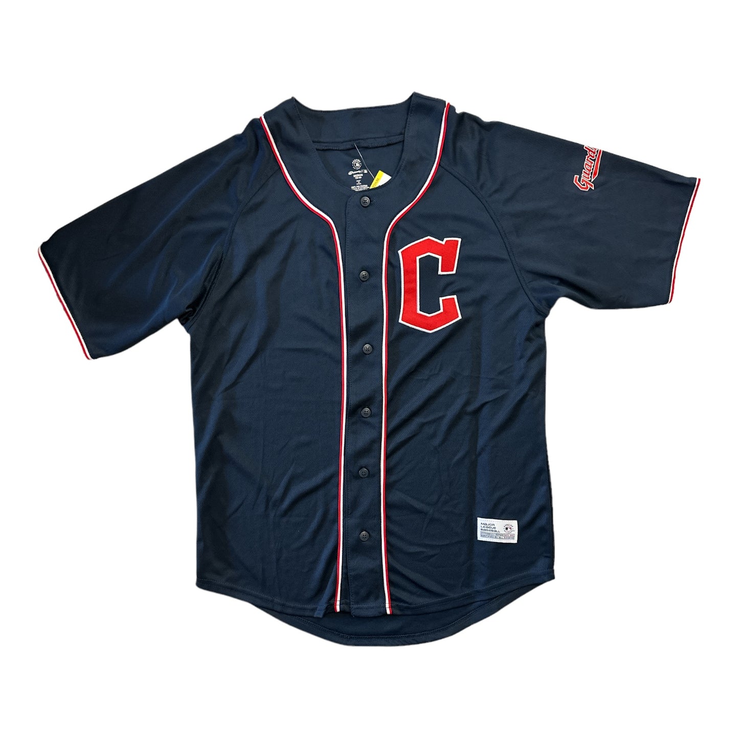 CLEVELAND GUARDIANS MLB TACKLE TWILL BUTTON FRONT JERSEY BY