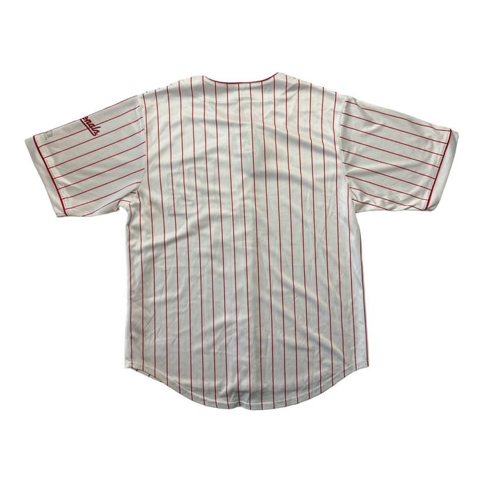 True Fan Men's MLB Team Printed Button-Down Short Sleeve Jersey