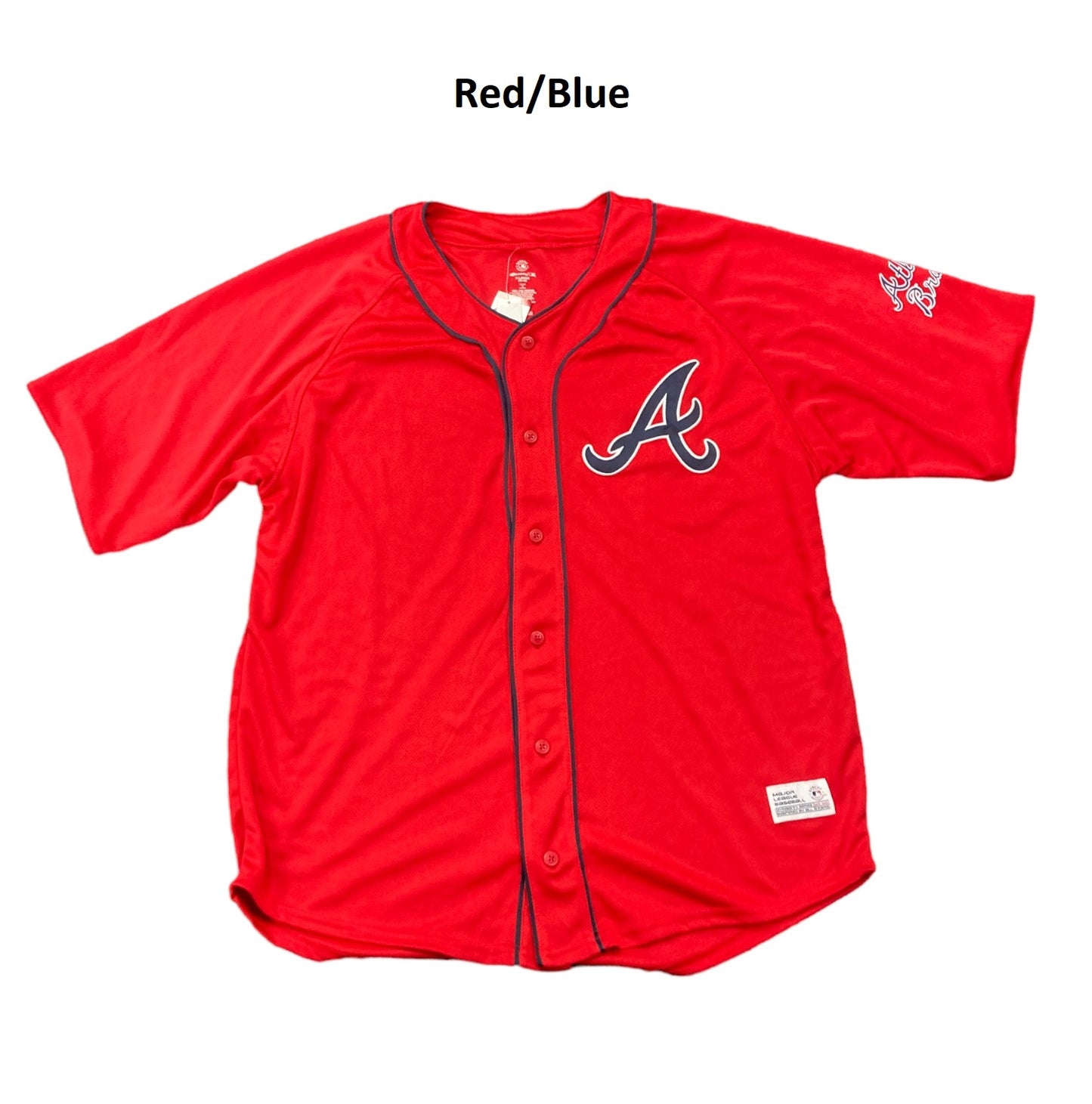 Atlanta Braves Team Color Full-Button Short Sleeve Jersey by Dynasty™ 