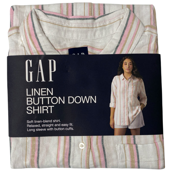 Gap Women's Relaxed Fit Light Soft Linen Button Down Top
