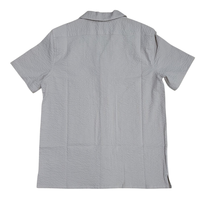 Express Men's Button Up Relaxed Fit Soft Cotton Seersucker Shirt