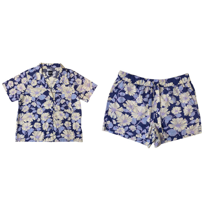 Gap Women's Lightweight Breathable Relaxed Fit 2-Piece Woven Pajama Set