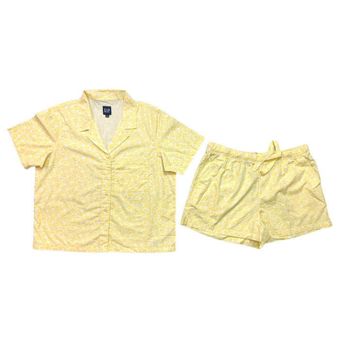 Gap Women's Lightweight Breathable Relaxed Fit 2-Piece Woven Pajama Set