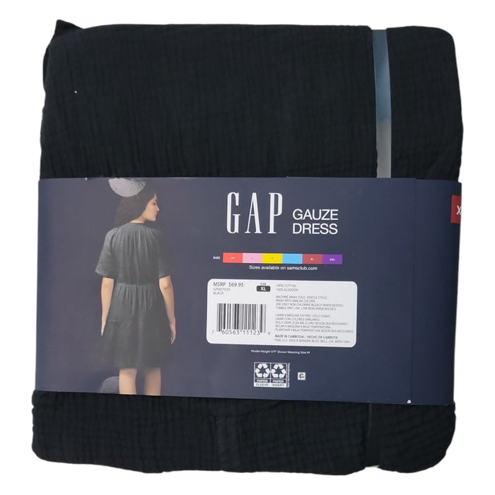 Gap Women's Relaxed Fit Soft Cotton Gauze Tiered Dress