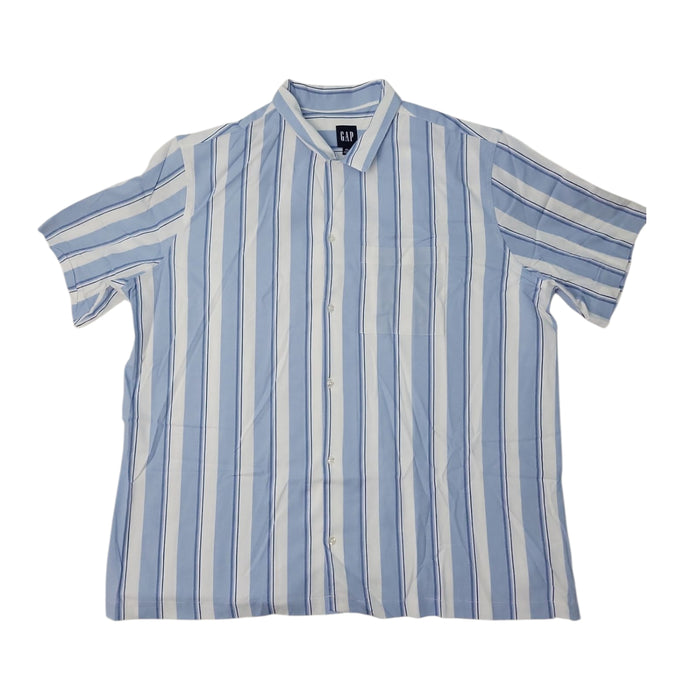 Gap Men's Short Sleeve Button-Up Relaxed Fit Linen Shirt