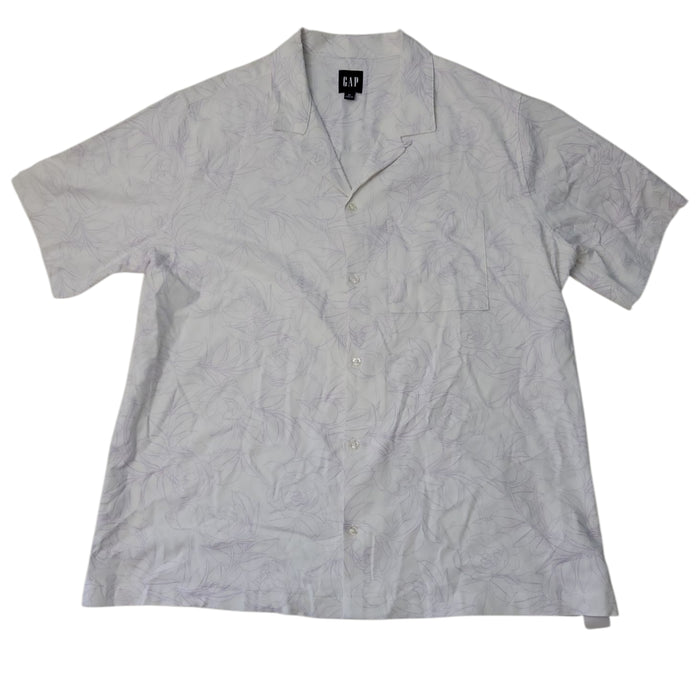 Gap Men's Short Sleeve Button-Up Relaxed Fit Linen Shirt