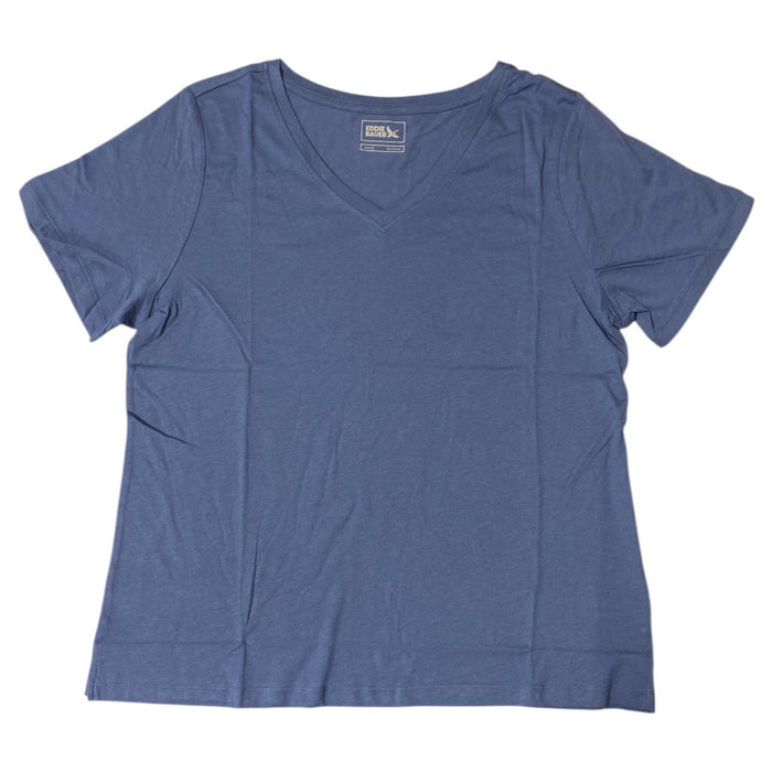 Eddie Bauer Women's Soft Cotton Short Sleeve V-Neck Classic T-Shirt