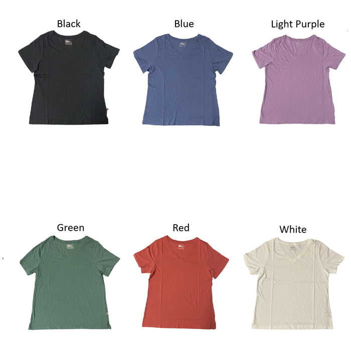 Eddie Bauer Women's Soft Cotton Short Sleeve V-Neck Classic T-Shirt