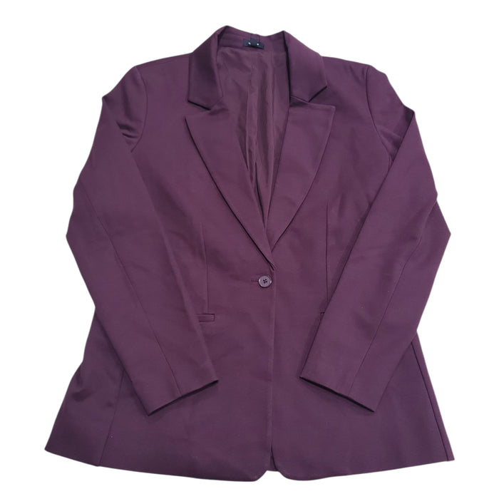 Express Women's Button Closure Lightweight Tailored Fit Ponte Blazer