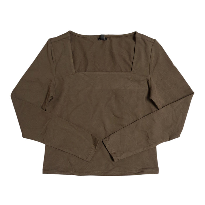 Express Women's Soft Stretch Long Sleeve Lightweight Squareneck Top