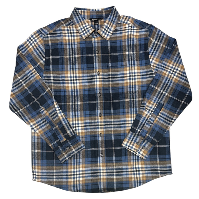Eddie Bauer Men's Lightweight Button Down Classic Plaid Flannel Shirt
