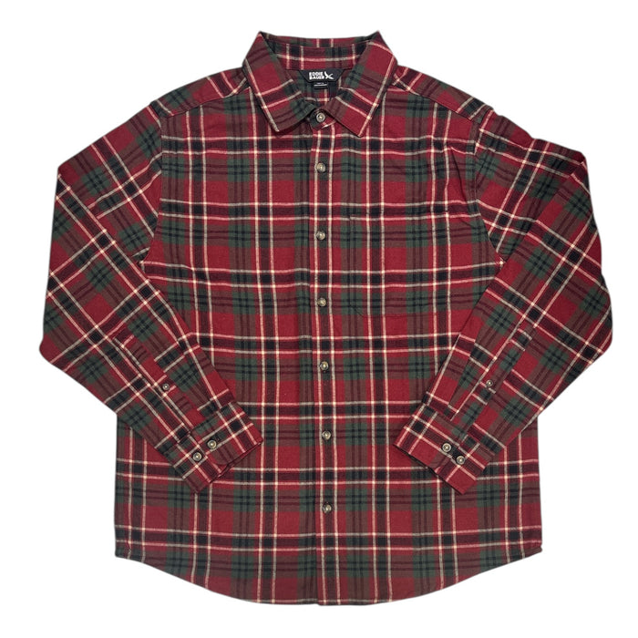 Eddie Bauer Men's Lightweight Button Down Classic Plaid Flannel Shirt