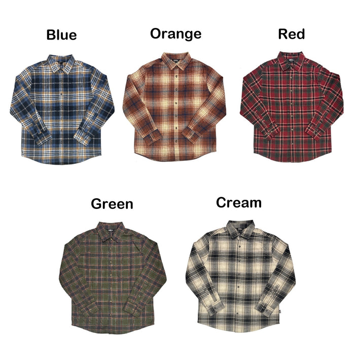 Eddie Bauer Men's Lightweight Button Down Classic Plaid Flannel Shirt