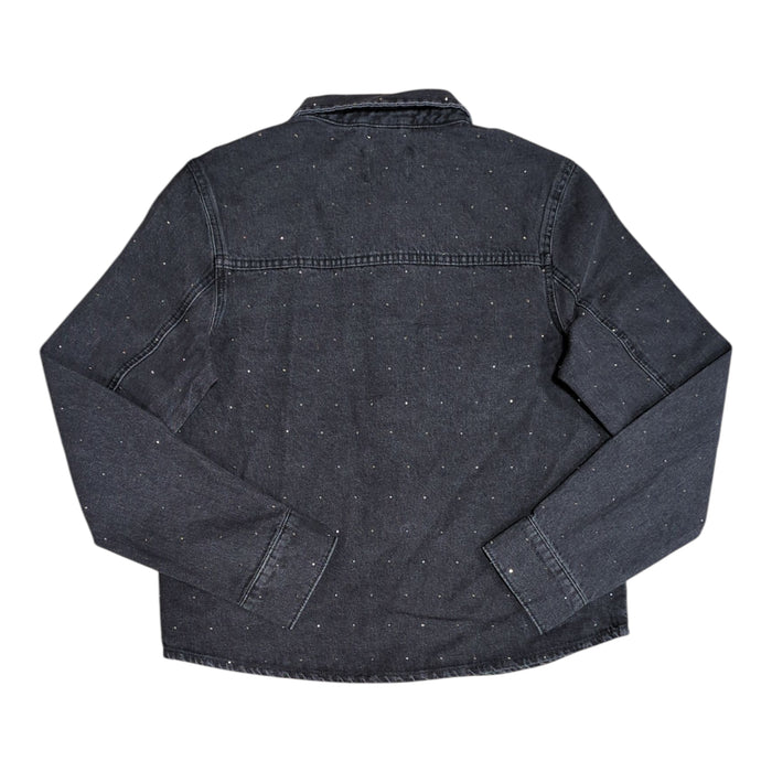 Express Women's Lightweight Snap Closure Classic Fit Denim Jacket