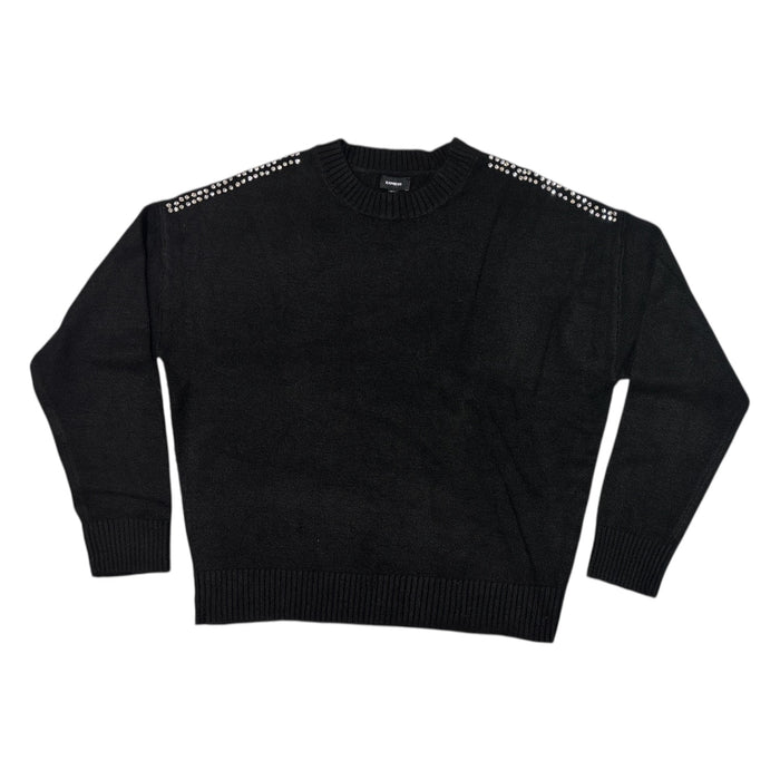 Express Women's Long Sleeve Knitted Embellished Sweater